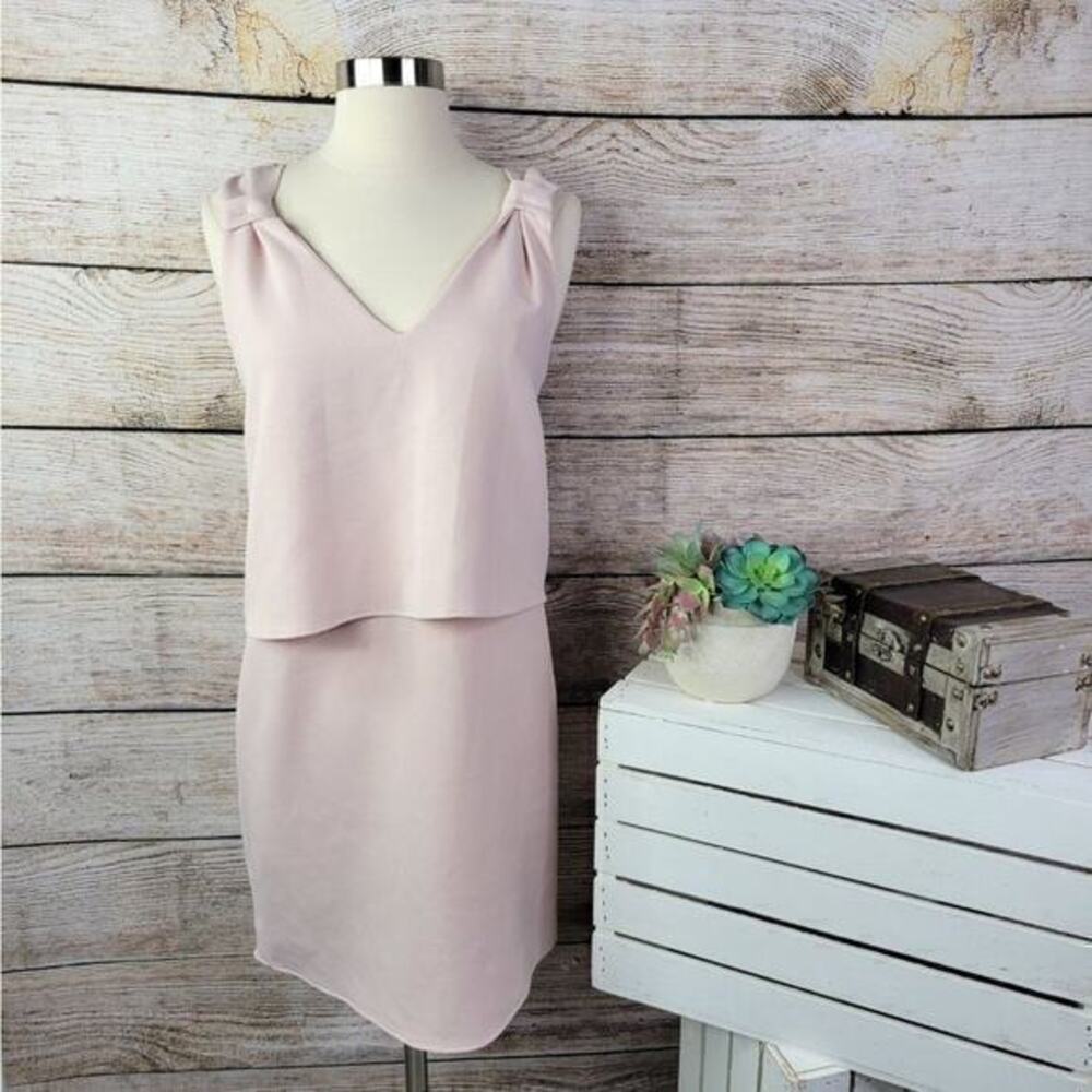 Lenny B Paris Gigi Popover Sleeveless‎ Pale Pink Dress 2 Medium